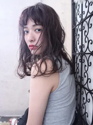 セミロング カラー パーマ ooit 【オーイット】のヘアスタイル