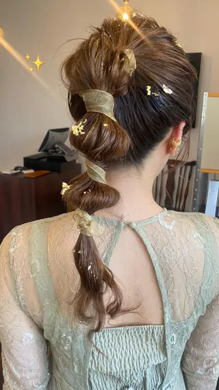 ロング カラー ヘアアレンジ ダメージレスサロン✨ kayo🌱のヘアスタイル
