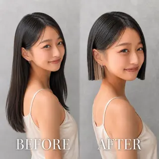 ミディアム カラー 🍀小川大輔🍀 ボブ/ブリーチ🥇のヘアスタイル