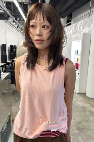 ミディアム カラー pia 薬院のヘアスタイル