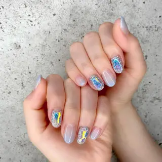ミディアム カラー パーマ ヘアアレンジ メンズ キッズ ネイル マツエク・マツパ アイブロウ Salon Ｋのネイルデザイン