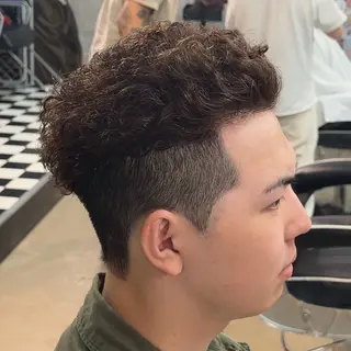 ショート カラー パーマ メンズ カラー特化/海外系/ ハイライト/豊閃のヘアスタイル