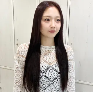 ロング パーマ momo/ハイトーン /透明感カラー🎀のヘアスタイル