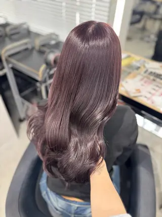 セミロング カラー ヘアアレンジ 🤍淡色ピンク&ラベ ンダーYUKI🤍のヘアスタイル