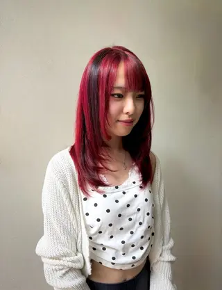 セミロング カラー 🎗️かとう しほ🎗️のヘアスタイル