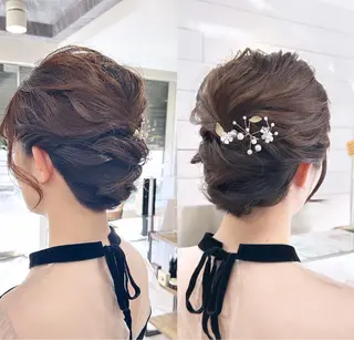ヘアアレンジ レイヤー/艶髪カラー 森本くるみのヘアスタイル