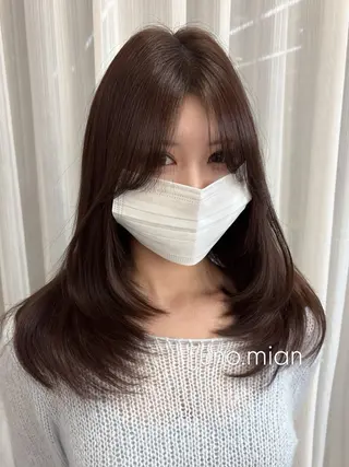 セミロング カラー ヘアアレンジ JUNOHAIR. MIAN.⋆𝜗𝜚のヘアスタイル