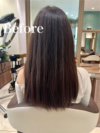 ロング 髪質改善縮毛矯正 谷口雄太のヘアスタイル