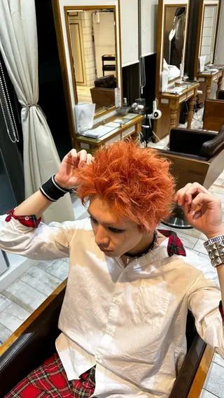 カラー メンズ fifth原宿 宮部蓮のヘアスタイル