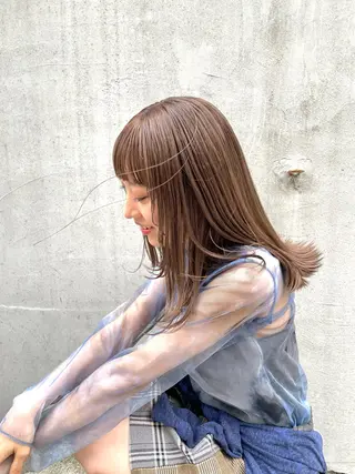 セミロング カラー HIBIKI/原宿 ハッシュカット🪄のヘアスタイル