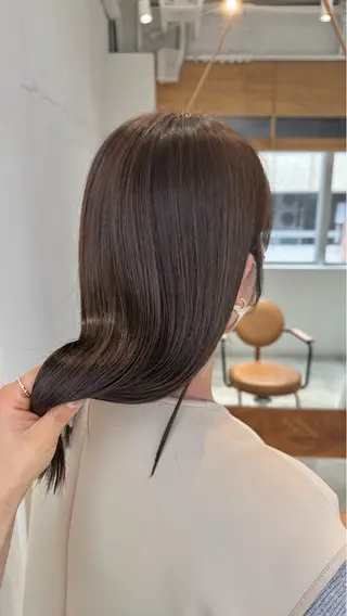 セミロング カラー 福島kico ナカウチのヘアスタイル