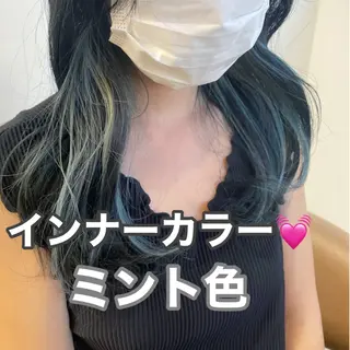 セミロング オリーブベージュ/ボ ブ縮毛矯正たまき🧡のヘアスタイル