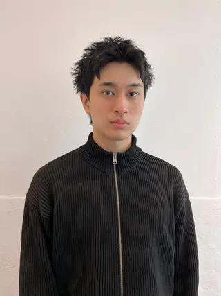 ショート メンズ メンズ専門ブリー チカラー⚡️リュウジのヘアスタイル