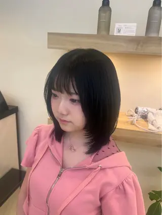 ミディアム カラー 💚似合わせレイヤ ー🎀💚 ちえのヘアスタイル