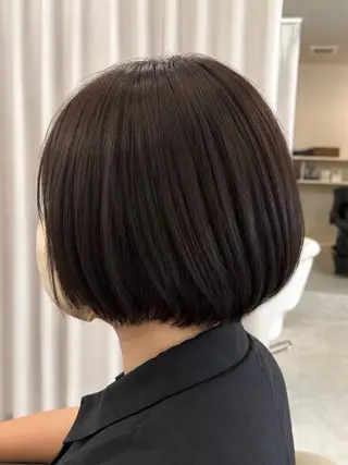 ショート センターパート 韓国ヘア・綾也のヘアスタイル