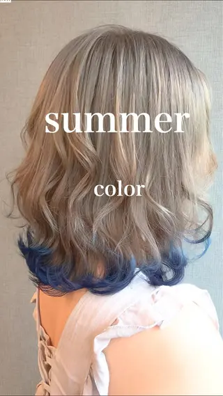 ミディアム カラー Selenehair 三条本店のヘアスタイル