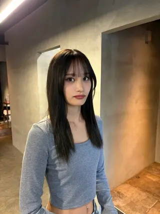 ミディアム 透明感・美髪 monsoワニベユナのヘアスタイル