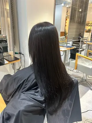 ロング カラー 栄/海外風カラー/ ナチュラル縮毛のヘアスタイル