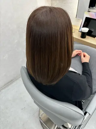 ミディアム 今話題の艶髪矯正 美艶カラー/FUKAのヘアスタイル