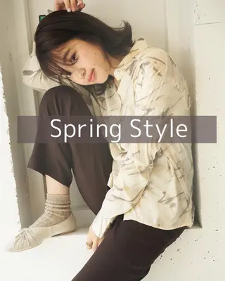 ミディアム ウルフカット レイヤーカット上柿のヘアスタイル