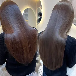 ミディアム ❤️縮毛矯正❤️ 髪質改善❤️平野実花のヘアスタイル