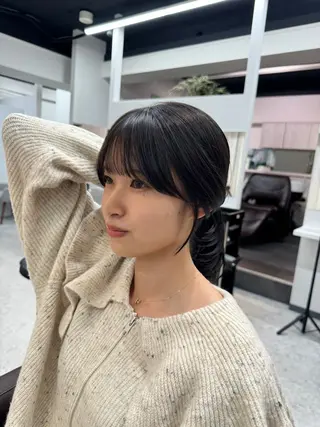 セミロング 可愛い顔周りカット お任せください✨中川のヘアスタイル