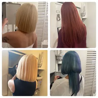 セミロング カラー 髪質改善&ブリーチ 伊勢 祐一郎のヘアスタイル