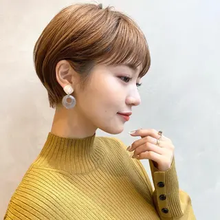 ショート カラー パーマ いしばし なおやのヘアスタイル