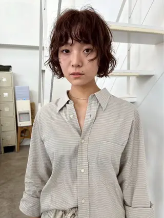 ショート 🧚🏼ボブパーマ 歩美のヘアスタイル