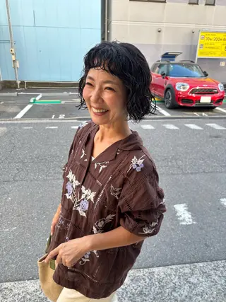 ショート パーマ 落合 妙佳のヘアスタイル