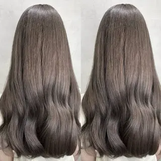 ロング カラー Rin♡透明感ピンク 🎀白肌ラベンダーのヘアスタイル