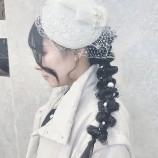 ロング カラー ヘアアレンジ 🖤kana韓国ヘア 艶髪カラー特化🖤のヘアスタイル