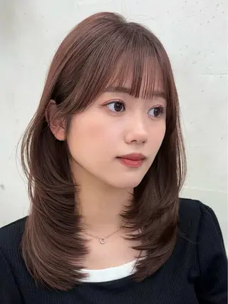 ミディアム きら🎀ボブ/ミディ アム/透明感カラーのヘアスタイル