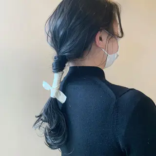 セミロング ヘアアレンジ 本間 結衣のヘアスタイル