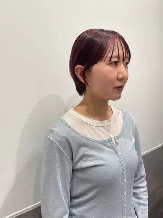 ショート カラー 前髪似合わせ | yukaのヘアスタイル