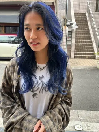 ロング カラー ヘアアレンジ ブリーチ矯正髪質改善 ✨オオエタクミのヘアスタイル