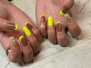 ネイル 韓国/ワンホン/長さ 出しつけ放題🎀のネイルデザイン