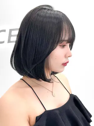 ミディアム カラー ヘアアレンジ 縮毛矯正🤍 盛れるボブ/ひかりのヘアスタイル