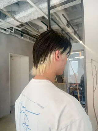 ショート カラー メンズ ハイトーン/うる艶 🤍カラー Mioのヘアスタイル