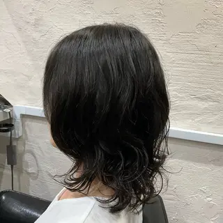 ミディアム パーマ がもう ゆいこのヘアスタイル