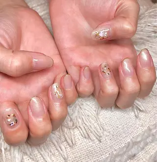 ミディアム カラー パーマ ヘアアレンジ ネイル マツエク・マツパ el. by Aoのネイルデザイン
