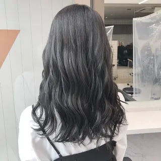 ミディアム カラー パーマ ヘアアレンジ メンズ キッズ ネイル マツエク・マツパ 上品＆韓国風 🥀海心🥀のヘアスタイル