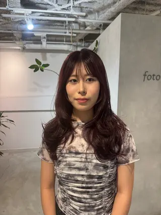 セミロング 新宿/顔周りカット +レイヤー=しずく♩のヘアスタイル