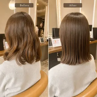 ミディアム 天王町×韓国レイヤー 髪質改善 佐藤友茉のヘアスタイル