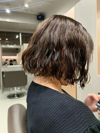 パーマ ボブパーマコテ巻き風 パーマNo1深江秀平のヘアスタイル