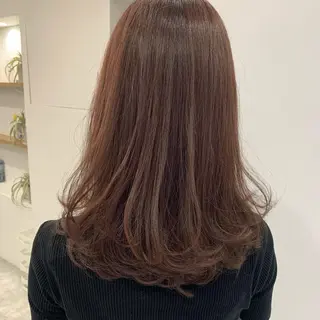 セミロング カラー ヘアアレンジ レイヤー×グレージュ /ピンク🩷mioのヘアスタイル