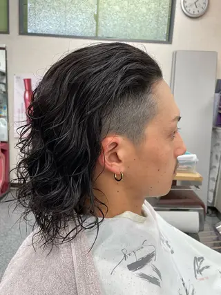 パーマ 京都フェードカット 田嶋勇祐のヘアスタイル
