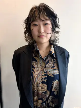 パーマ メンズカラー ハイトーン/虹歩のヘアスタイル