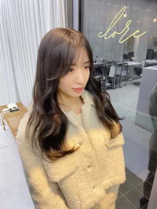 セミロング うる艶ヘア♡韓国好き 透明感　shotaのヘアスタイル