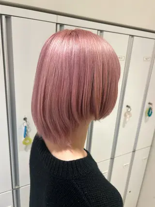 ミディアム カラー ゆめ ベージュカラーのヘアスタイル
